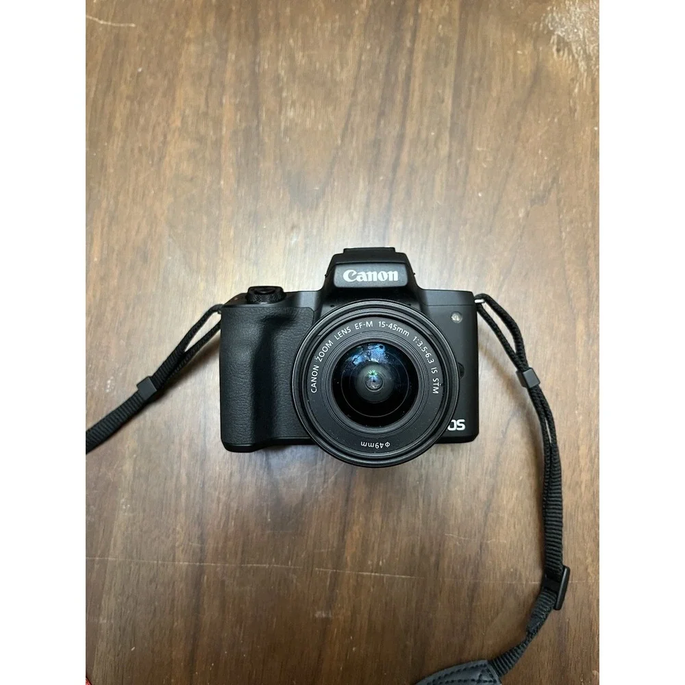 Canon EOS M50 Mark II 24.1MP Mirrorless Camera Kit w/ EF-M 15-45mm Lens 128GB SD